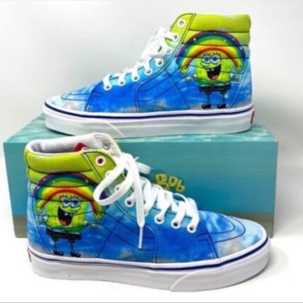 New Sk8 Hi Spongebob SquarePants Imaginaaation Shoes New Mens‎ - Picture 6 of 6